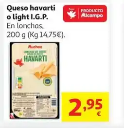 Alcampo Queso havarti o light I.G.P. oferta
