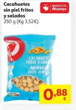 Alcampo Cacahuetes sin piel fritos y salados oferta