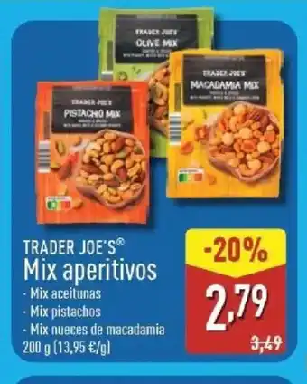 ALDI TRADER JOE'S Mix aperitivos oferta