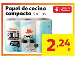 Alcampo Papel de cocina compacto 3 rollos oferta