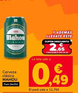 Supeco MAHOU Cerveza clásica oferta