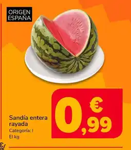 Supeco Sandía entera rayada oferta