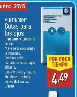 ALDI MULTINORM Gotas para los ojos oferta