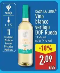 ALDI CASA LA LUNA Vino blanco verdejo DOP Rueda oferta