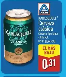 ALDI KARLSQUELL Cerveza clásica oferta
