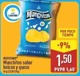 ALDI MATUTANO Munchitos beicon y queso oferta