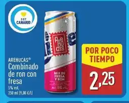 ALDI AREHUCAS Combinado de ron con fresa oferta