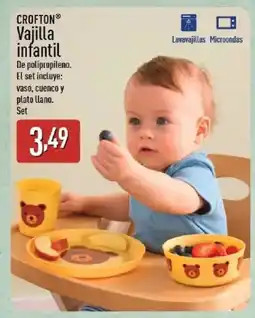 ALDI CROFTON Vajilla infantil oferta