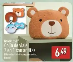 ALDI NOVITESSE Cojín de viaje 2 en 1 con antifaz oferta
