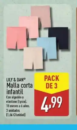 ALDI LILY & DAN Malla corta infantil oferta