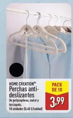 ALDI HOME CREATION Perchas anti- deslizantes oferta