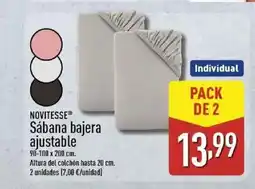 ALDI NOVITESSE Sábana bajera ajustable oferta