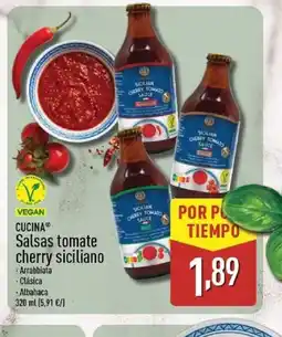 ALDI CUCINA Salsas tomate cherry siciliano oferta