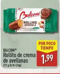 ALDI BALCONI Rollito de crema de avellanas oferta