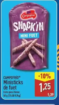 ALDI CAMPOFRÍO Ministicks de fuet oferta