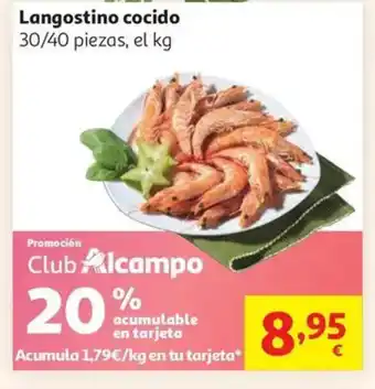 Alcampo Langostino cocido oferta