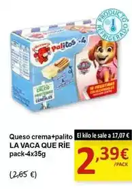 La vaca que ríe - queso crema + palito