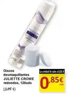 Juliette crowe - discos desmaquillantes