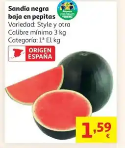 Alcampo Sandía negra baja en pepitas oferta