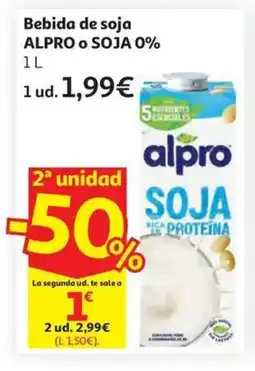 Alcampo ALPRO Bebida de soja oferta