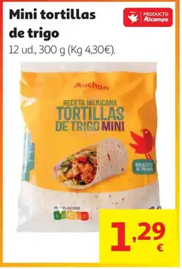 Alcampo Mini tortillas de trigo oferta