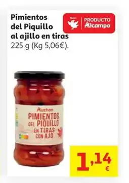 Alcampo Pimientos del Piquillo al ajillo en tiras oferta