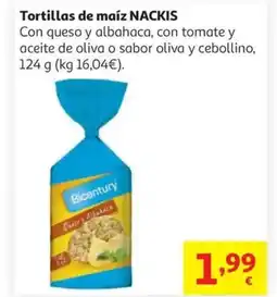 Alcampo NACKIS Tortillas de maíz oferta