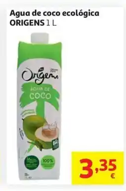 Alcampo ORIGENS Agua de coco ecológica oferta