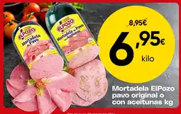 FROIZ Mortadela ElPozo pavo original o con aceitunas oferta