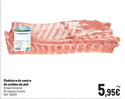 Makro Chuletero de centro de cochino sin piel oferta