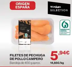 El Corte Inglés Filetes de pechuga de pollo campero oferta