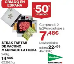 El Corte Inglés LA FINCA Steak tartar de vacuno marinado oferta