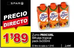 SPAR Pascual Zumo Bifrutas tropical oferta