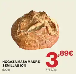 El Corte Inglés Hogaza masa madre semillas 10% oferta