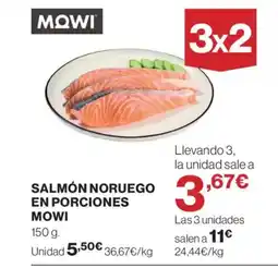 El Corte Inglés Salmón noruego en porciones mowi oferta