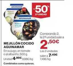 El Corte Inglés AGUINAMAR Mejillón cocido oferta