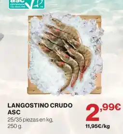 El Corte Inglés Langostino crudo asc oferta