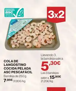 El Corte Inglés Cola de langostino cocida pelada asc pescafácil oferta