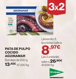 El Corte Inglés AGUINAMAR Pata de pulpo cocido oferta