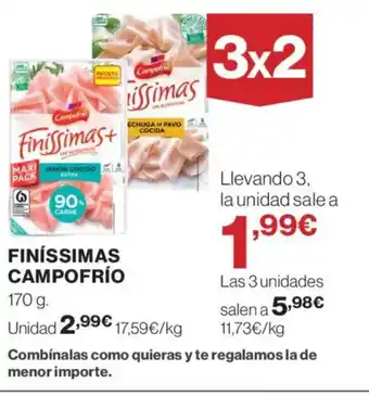El Corte Inglés CAMPOFRÍO Finíssimas oferta