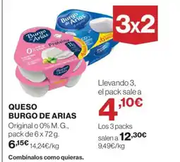 El Corte Inglés BURGO DE ARIAS Queso oferta