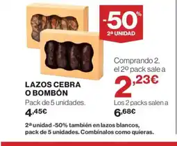 El Corte Inglés Lazos cebra o bombón oferta