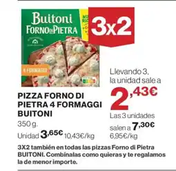 El Corte Inglés BUITONI Pizza forno di pietra 4 formaggi oferta