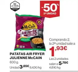 El Corte Inglés MCCAIN Patatas air fryer julienne oferta