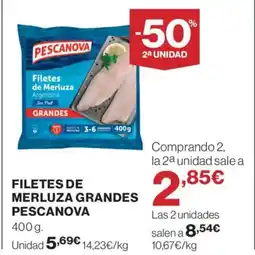 El Corte Inglés PESCANOVA Filetes de merluza grandes oferta