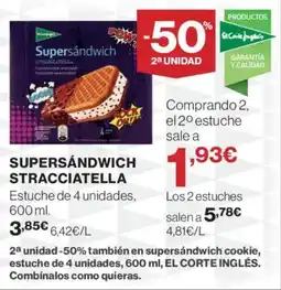 El Corte Inglés Supersandwich stracciatella oferta