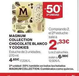 El Corte Inglés MAGNUM Collection chocolate blanco y cookies oferta