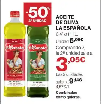 El Corte Inglés LA ESPAÑOLA Aceite de oliva oferta