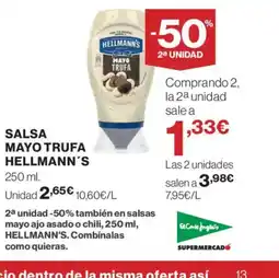 El Corte Inglés HELLMANN'S Salsa mayo trufa oferta