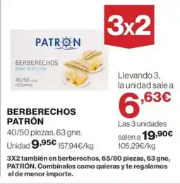 El Corte Inglés PATRÓN Berberechos oferta